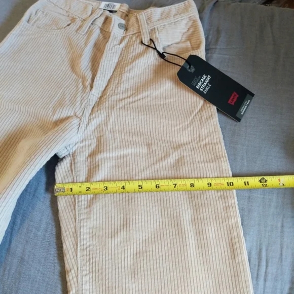 Levi's Ribcage Corduroy Pants Cement Pebble - Picture 7 of 13